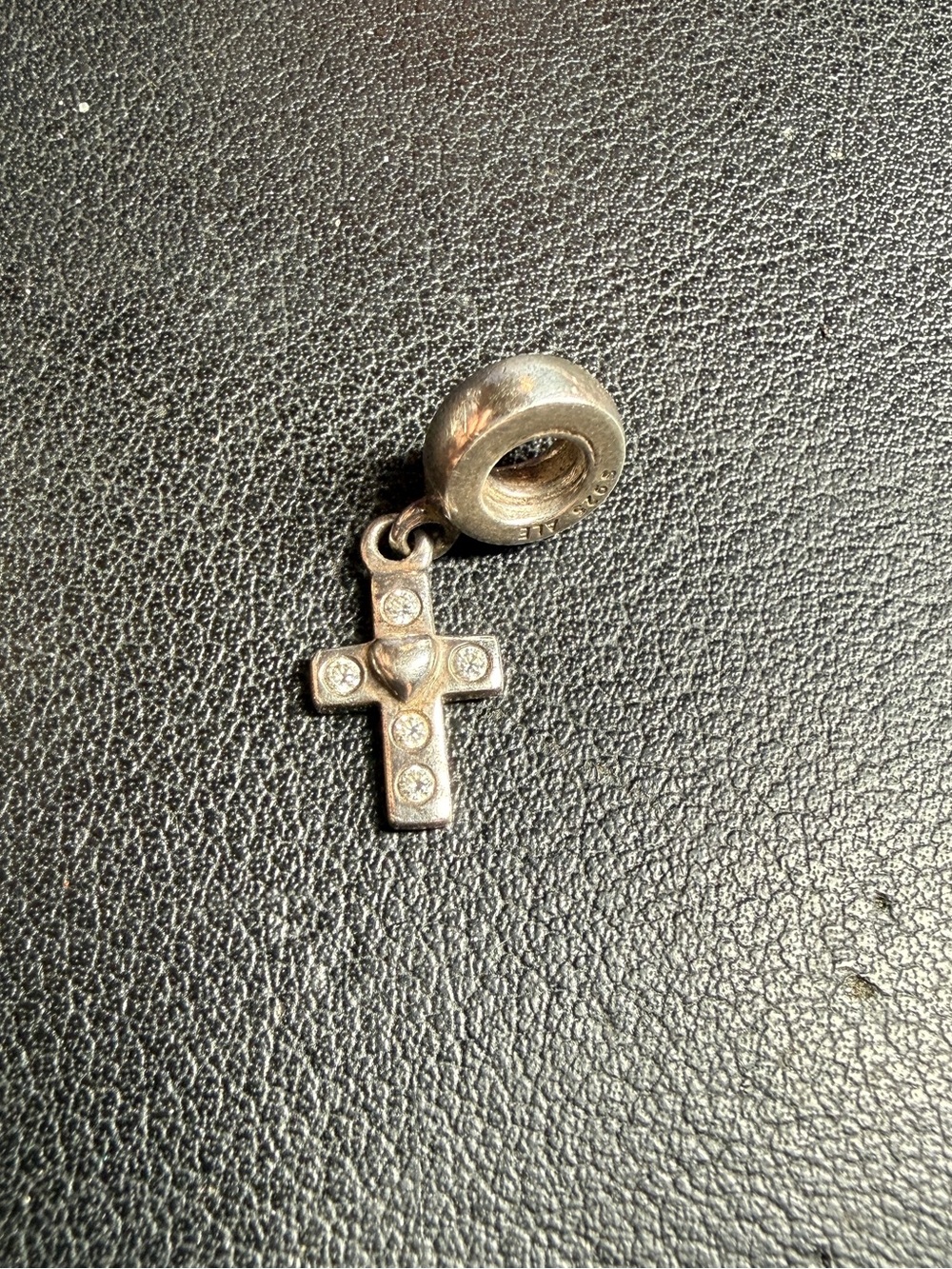 AUTHENTIC PANDORA Sterling Silver Classic Cross Dangle Charm Pendant